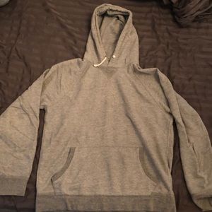 Grey J-crew vintage fleece hoodie